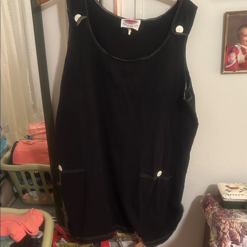 Chic Black Sleeveless Swim Coverup
